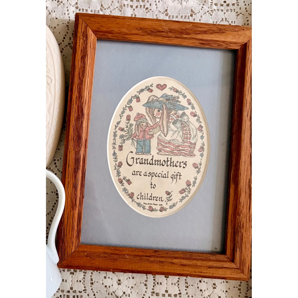 Vintage 1988 Framed Grandmother Art | Lynn Norton Parker
